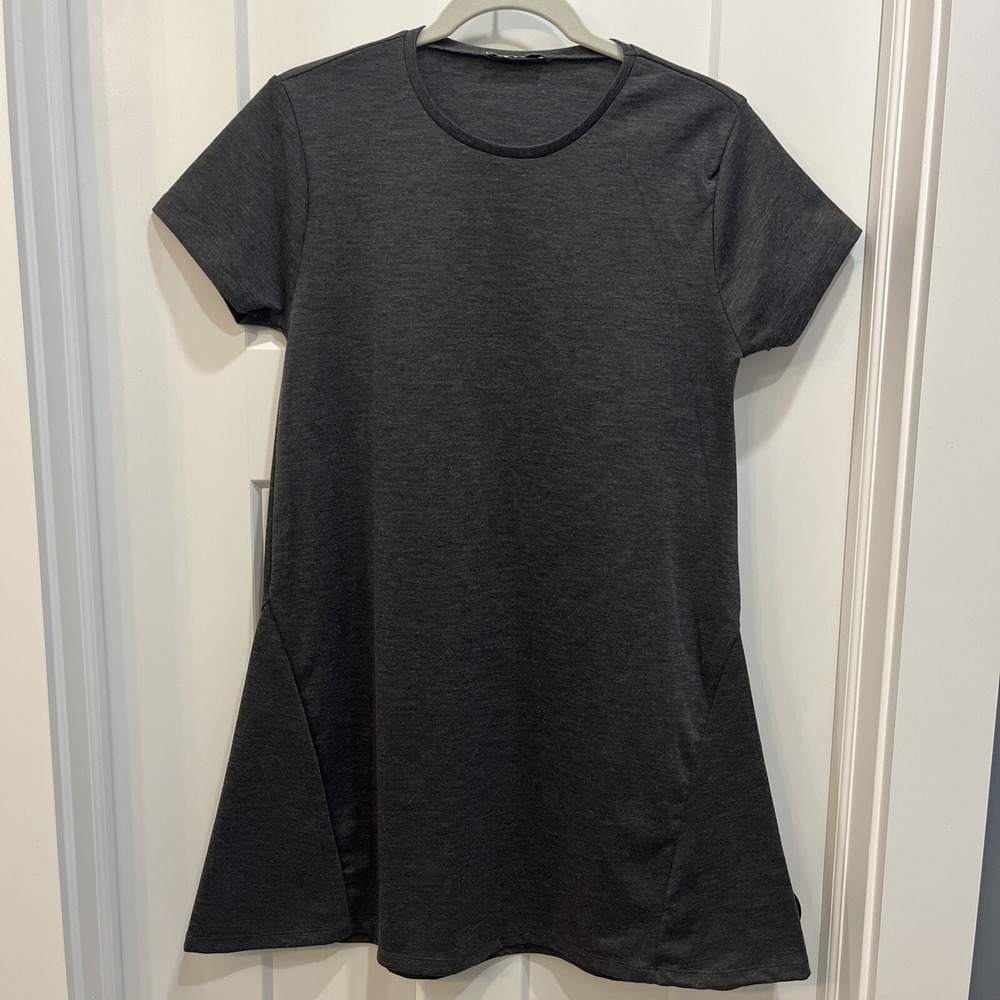 Zara Trafaluc Women's Charcoal‎ Gray Short Sleeve Dress Size Large